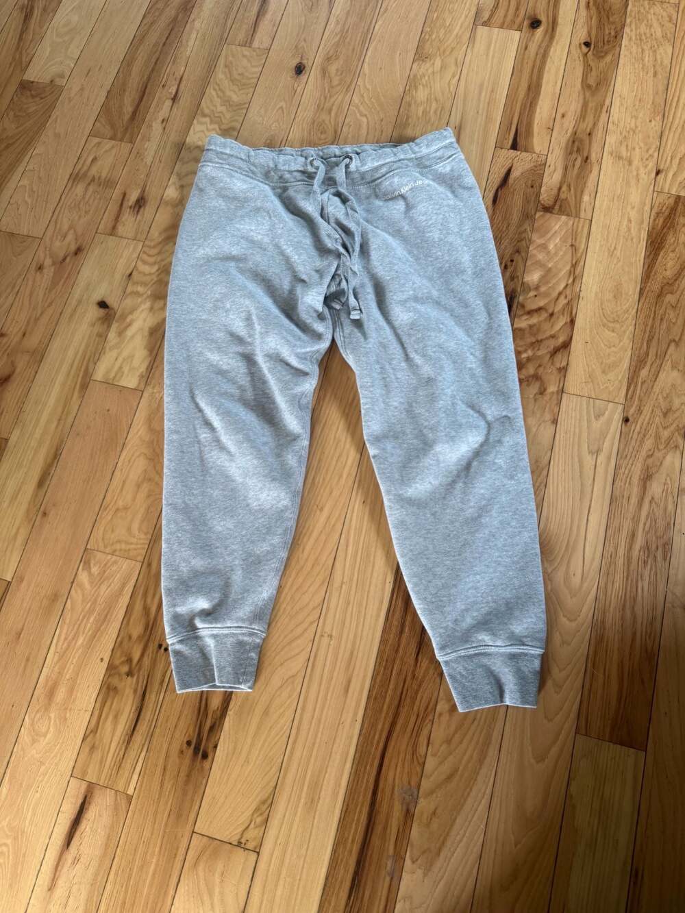 Calvin Klein Jeans Women's Grey Logo Drawstring Jogger Sweatpants